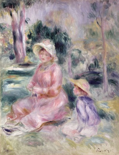 Madame Renoir and her son Pierre by Pierre Auguste Renoir